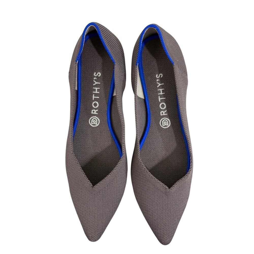 Rothy’s The Point Mink Dusty Purple Pointed Toe Flats Women’s Size 11 Silp aOn - Picture 3 of 11